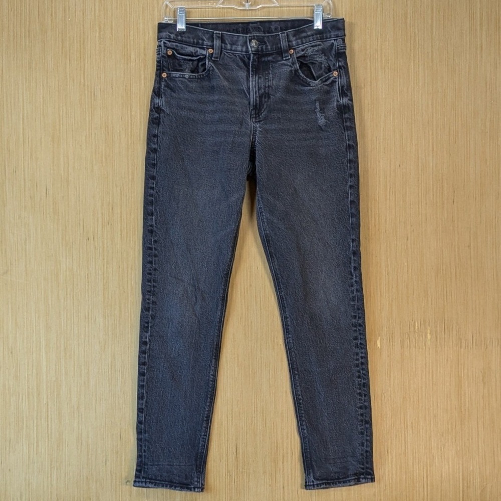 American Eagle Womens 90s Minimalist Grunge Skinny Jeans Size 8 Black Distressed